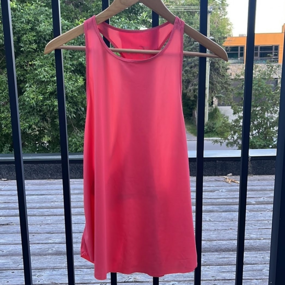 Coral Double Racer Tank Zyia Active NWOT